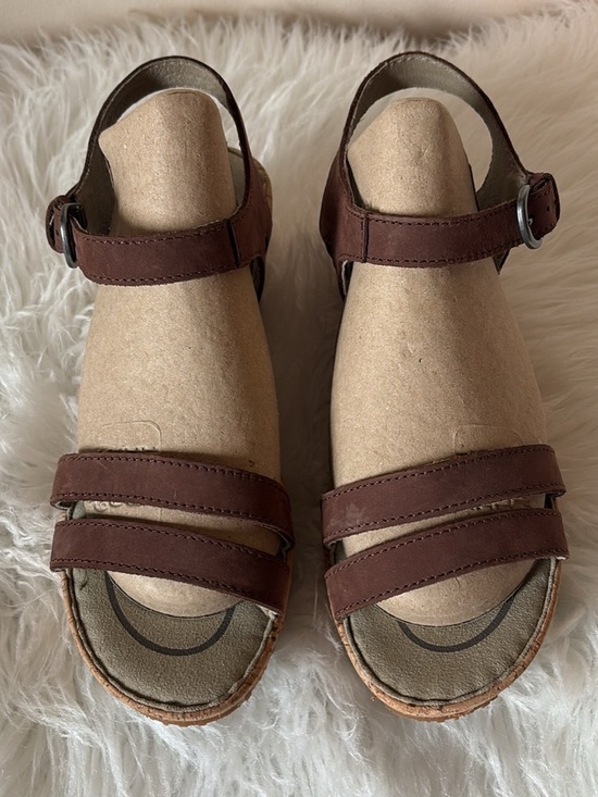 Eddie Bauer Shoes - Eddie Bauer Dark Brown Triple-Strap Slingback Sandals